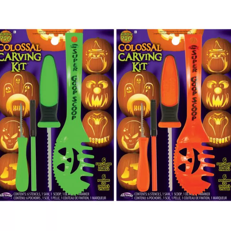 Fun World 10-Piece Colossal Carving Kit* Halloween Decorations