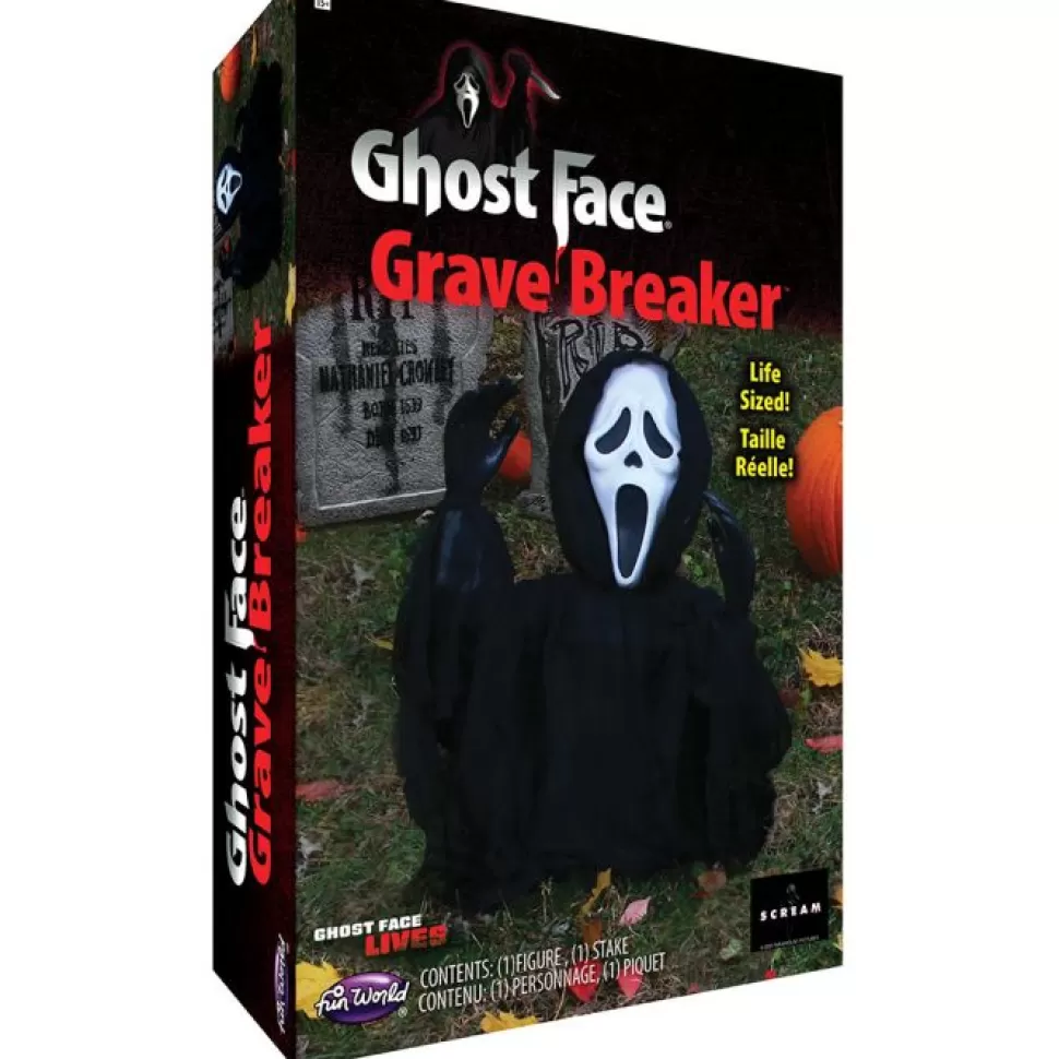 Fun World 12" Ghost Face Grave Breaker* Halloween Decorations