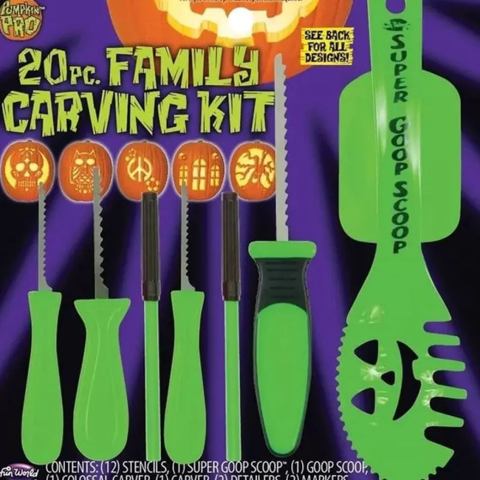 Fun World 20-Piece Family Carving Kit* Halloween Decorations