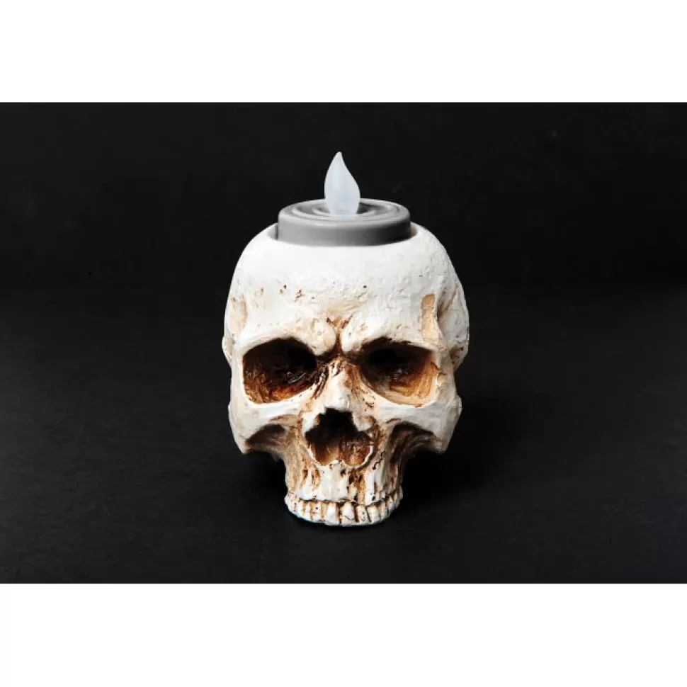 Fun World 3.5" Halloween Home Skull Tea Light* Halloween Decorations