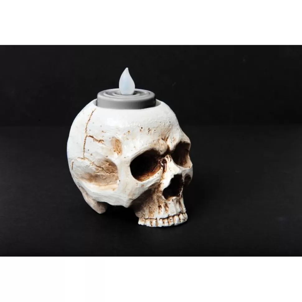 Fun World 3.5" Halloween Home Skull Tea Light* Halloween Decorations