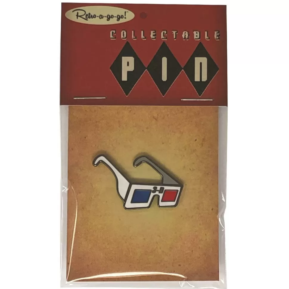 Retro-A-Go-Go 3-D Glasses Collectible Pin* Enamel Pins