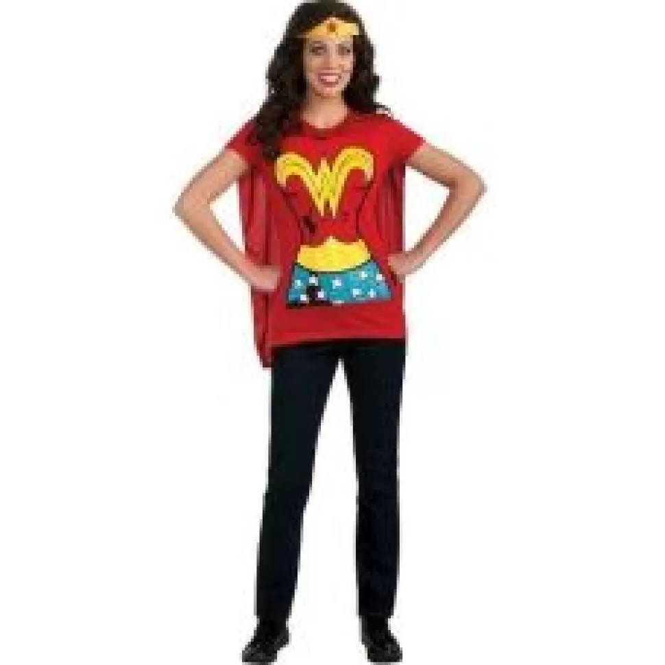 Rubies Adult Wonder Woman T‑Shirt Costume Kit Small* Clearance Costumes