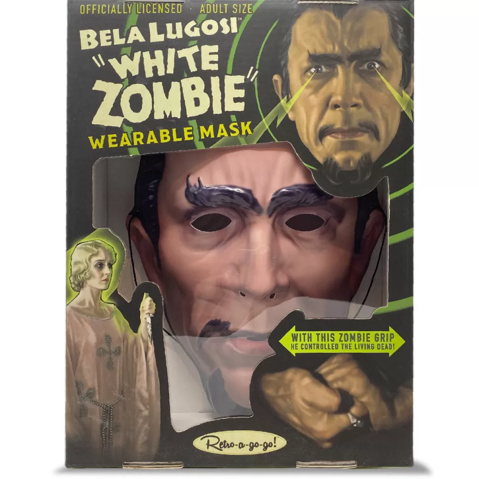 Retro-A-Go-Go Bela Lugosi "White Zombie" Wearable Mask - Crypt Color* Vacuum Form Masks