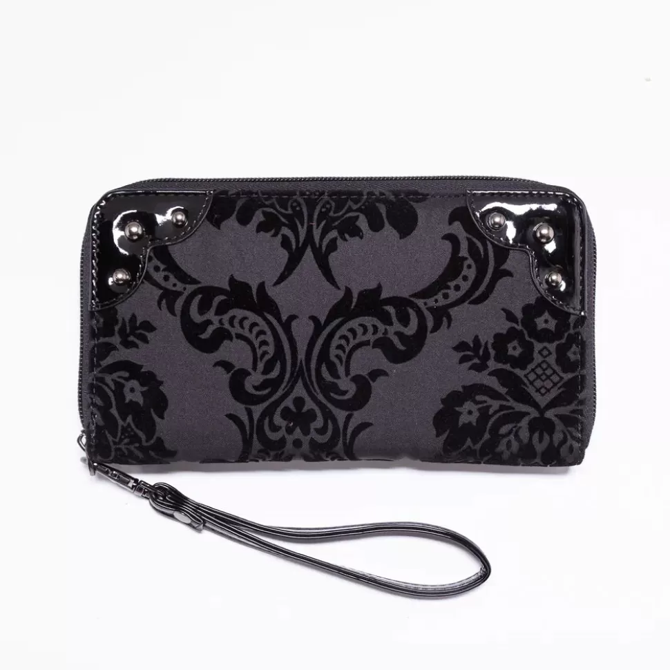 Rock Rebel Black Damask Wallet* Bags, Purses, And Wallets