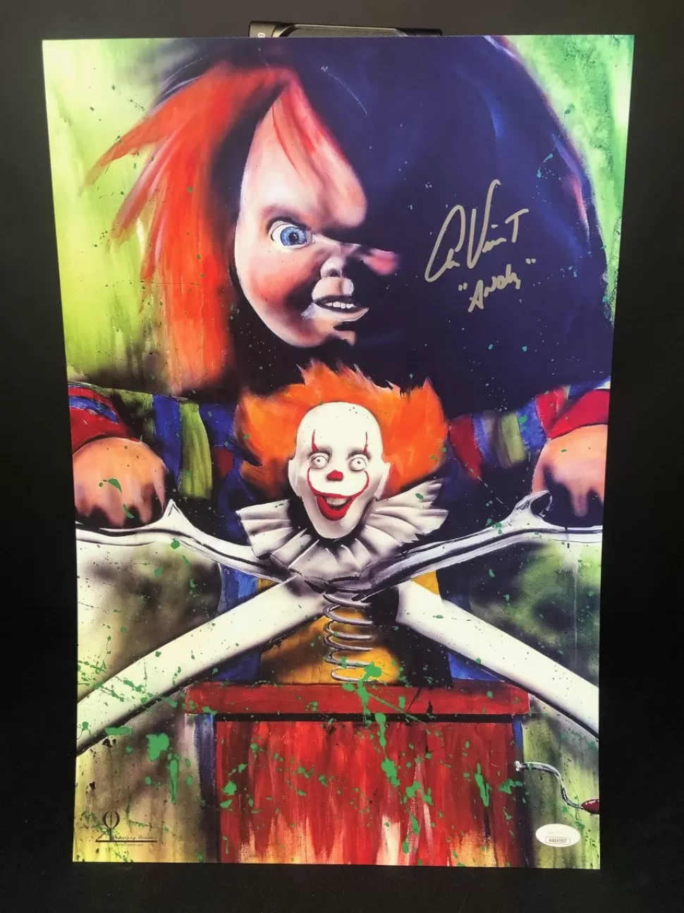Nightmare Toys Child'S Play 12X18 Print Signed By Alex Vincent W/ Jsa* Prints