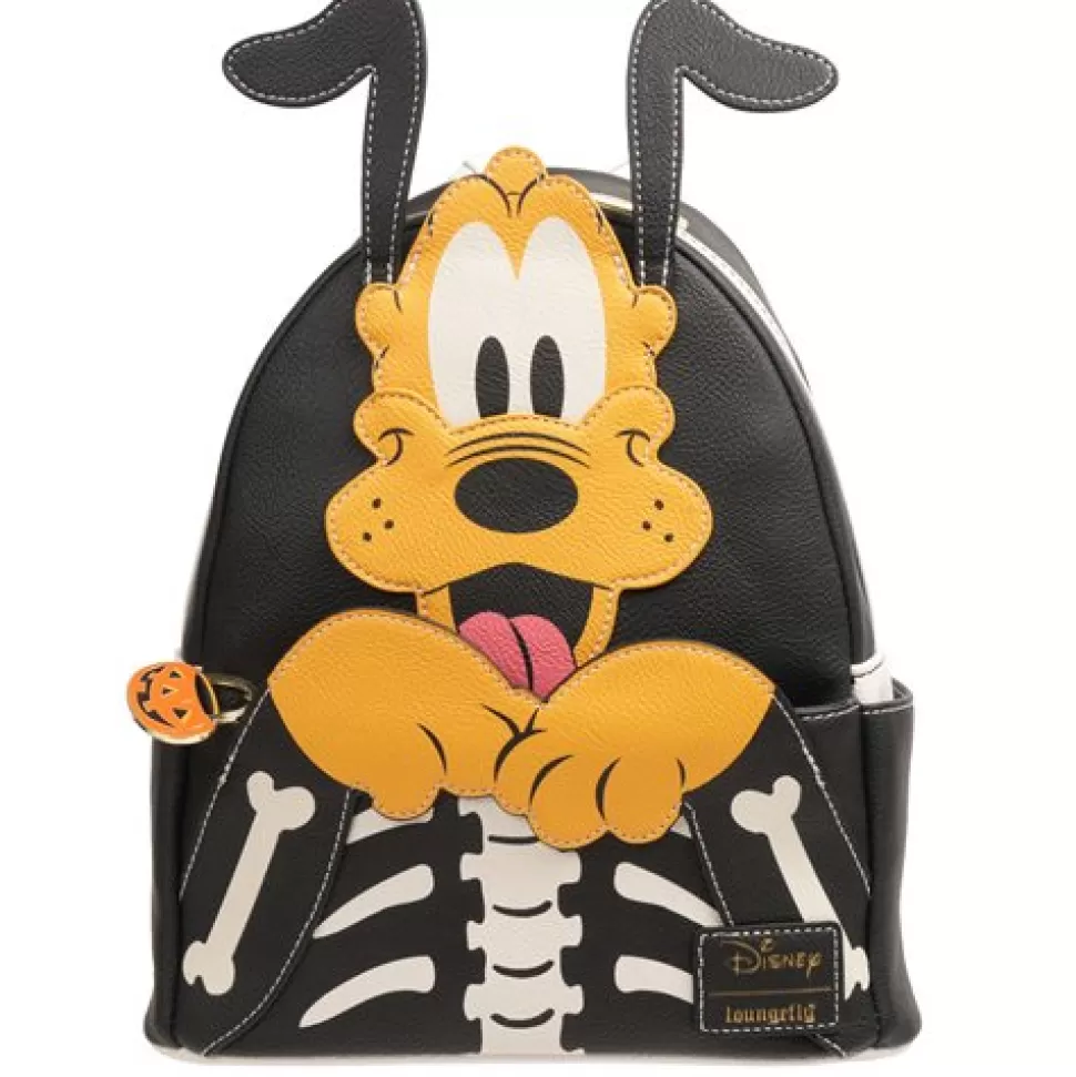 Entertainment Earth Disney Pluto Skellington Glow-In-The-Dark Mini-Backpack - Exclusive* Bags, Purses, And Wallets