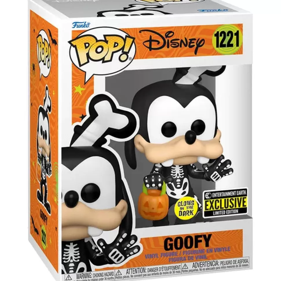 Entertainment Earth Disney Skeleton Goofy Glow-In-The-Dark Pop! Vinyl Figure - Exclusive* Action Figures