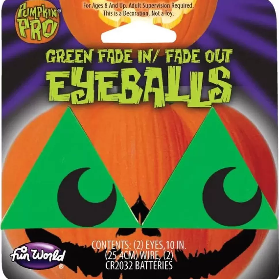 Fun World Fade In/Out Pumpkin Eyes* Halloween Decorations