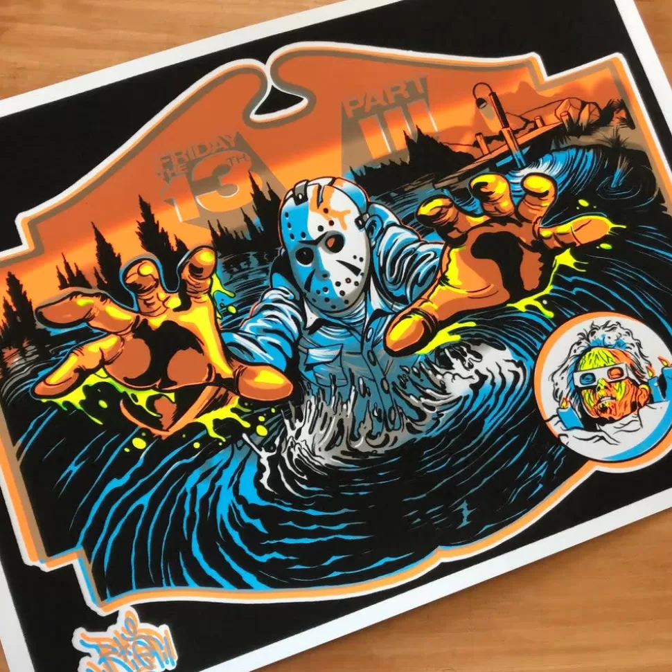 One Man Riet Friday 3 Blacklight Poster* Prints