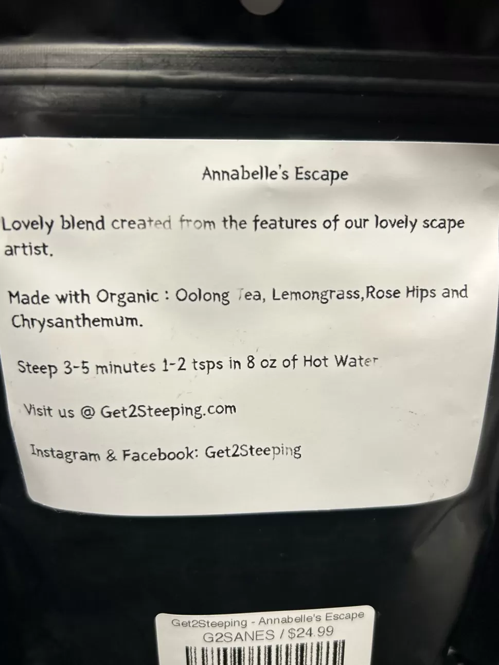 Get 2 Steeping Get2Steeping - Annabelle'S Escape* Teas And Steepers