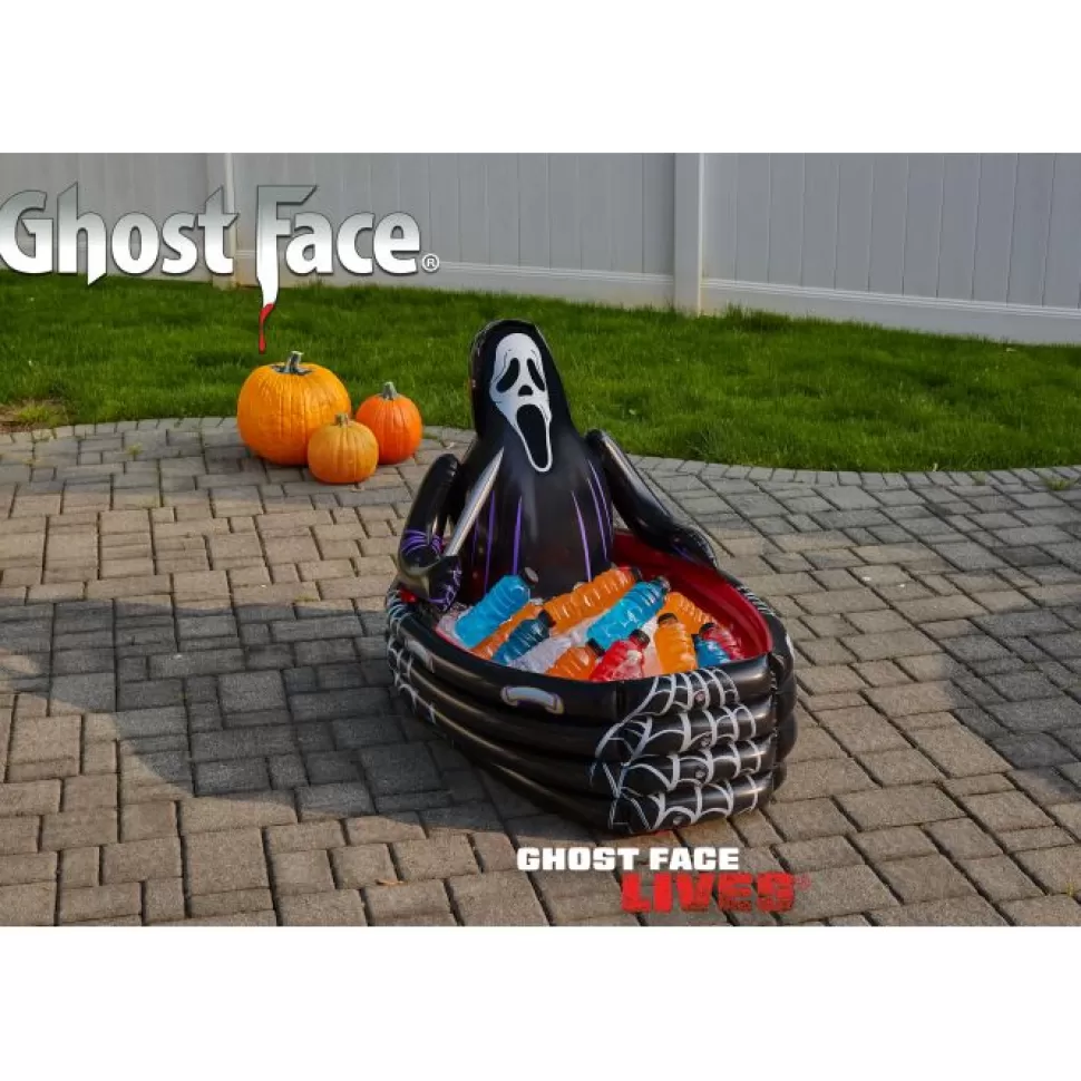 Fun World Ghost Face Inflatable Coffin Cooler* Halloween Decorations