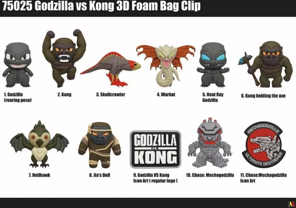 Monogram Godzilla Vs Kong Figural Bag Clip In Blind Bags* Blind Bags/Boxes