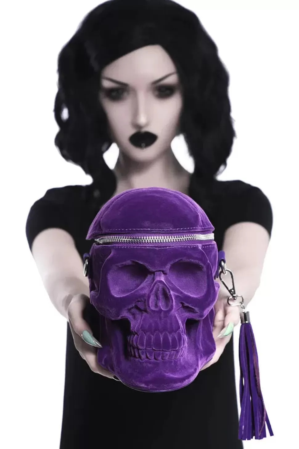 Killstar Grave Digger Skull Handbag - Plum* Bags, Purses, And Wallets