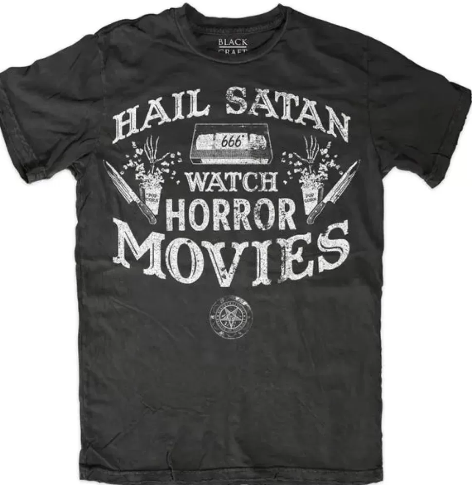 Blackcraft Cult Hail Satan And Watch Horror Movies Shirt* Unisex Shirts