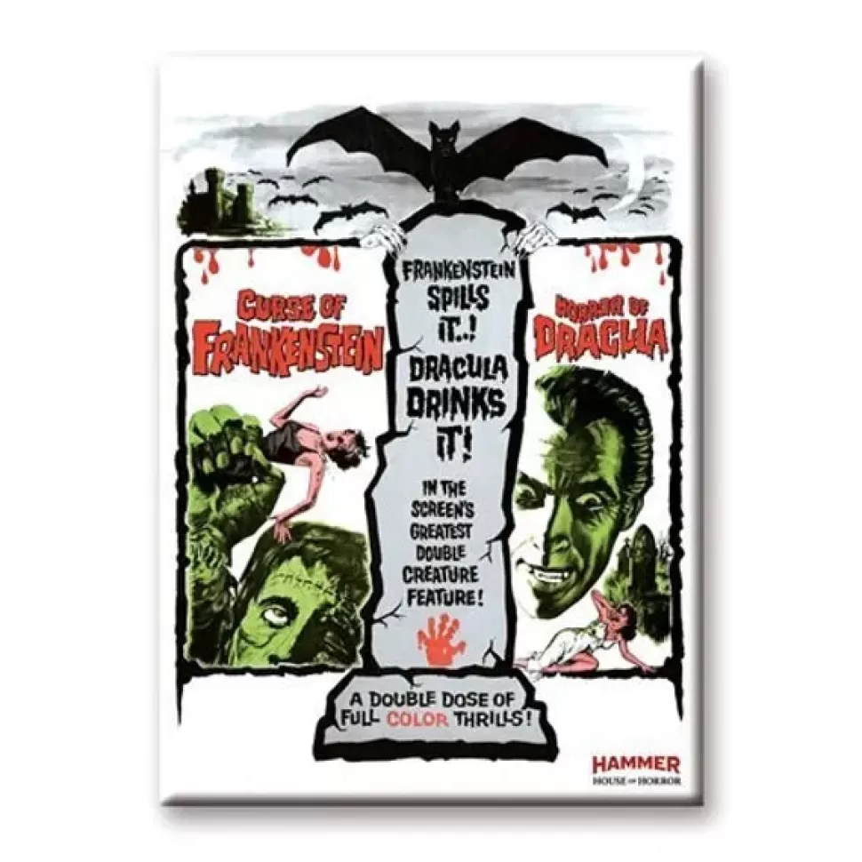 AtaBoy Hammer Horror Double Feature Flat Magnet* Magnets