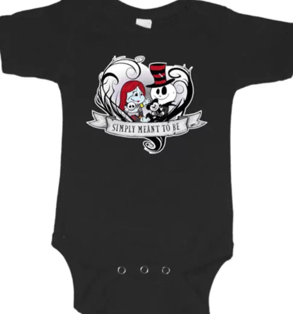 nightmare-toys-4040 Jack And Sally Vine Heart Graphic Onesie Or Tee* Baby And Toddler Clothing