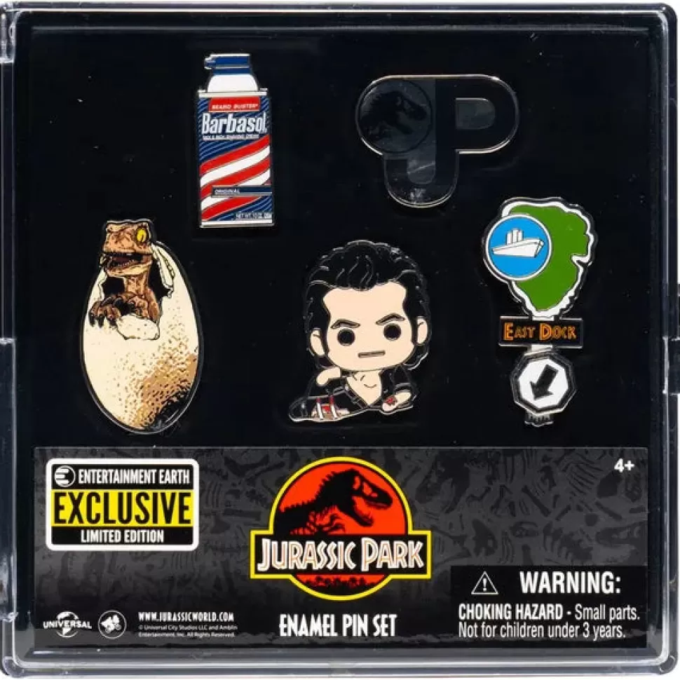 Entertainment Earth Jurassic Park Enamel Pin 5-Pack - Exclusive* Enamel Pins