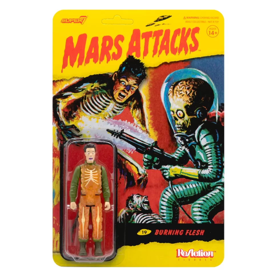 Super 7 Mars Attacks Reaction Figure - Burning Flesh* Reaction Figures