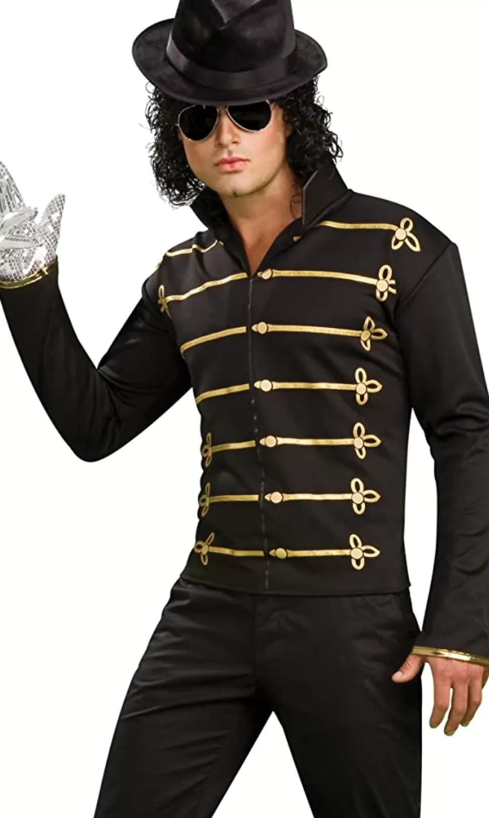 Rubies Michael Jackson Black Military Printed Jacket For Men* Clearance Costumes