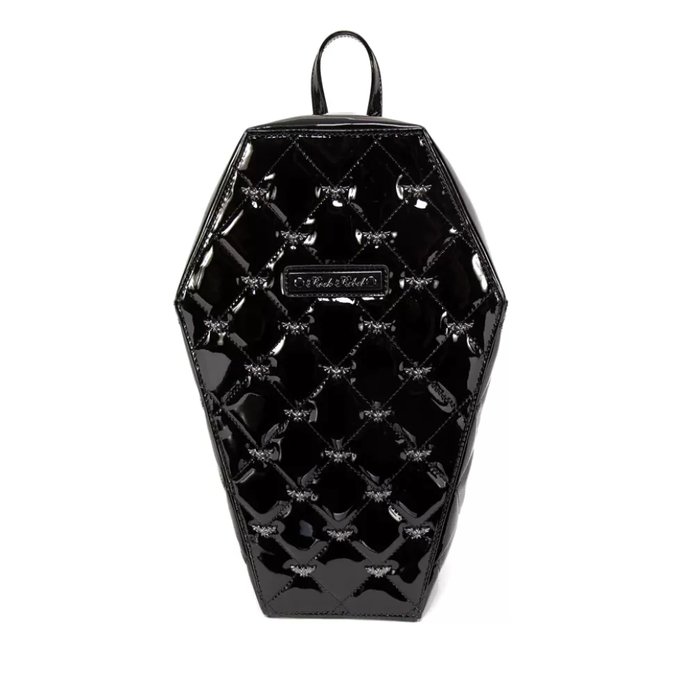 Rock Rebel Mina Bat Quilted Coffin Backpack In Black* Bags, Purses, And Wallets