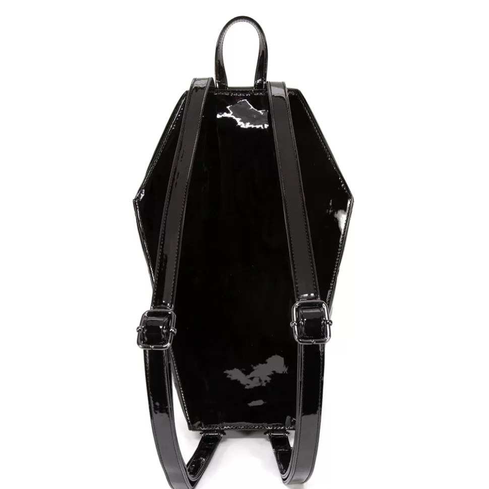 Rock Rebel Mina Bat Quilted Coffin Backpack In Black* Bags, Purses, And Wallets