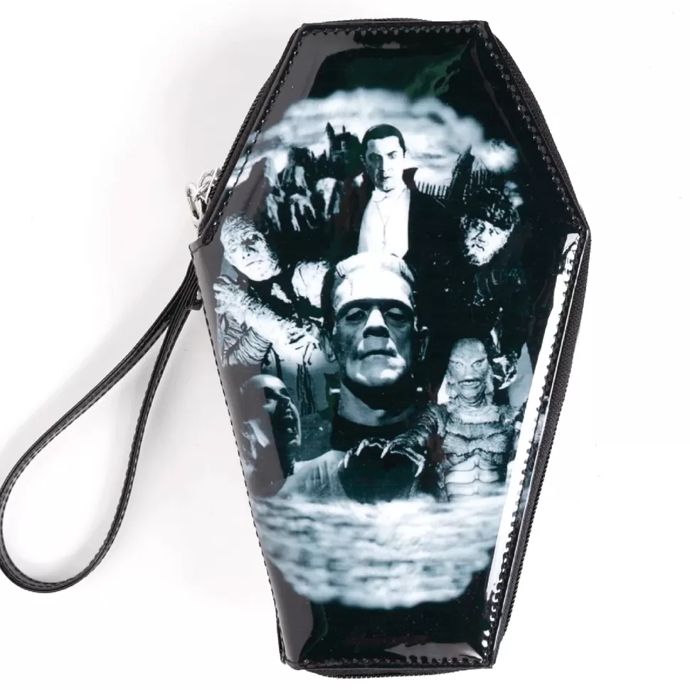 Rock Rebel Monster Collage Coffin Wallet* Bags, Purses, And Wallets