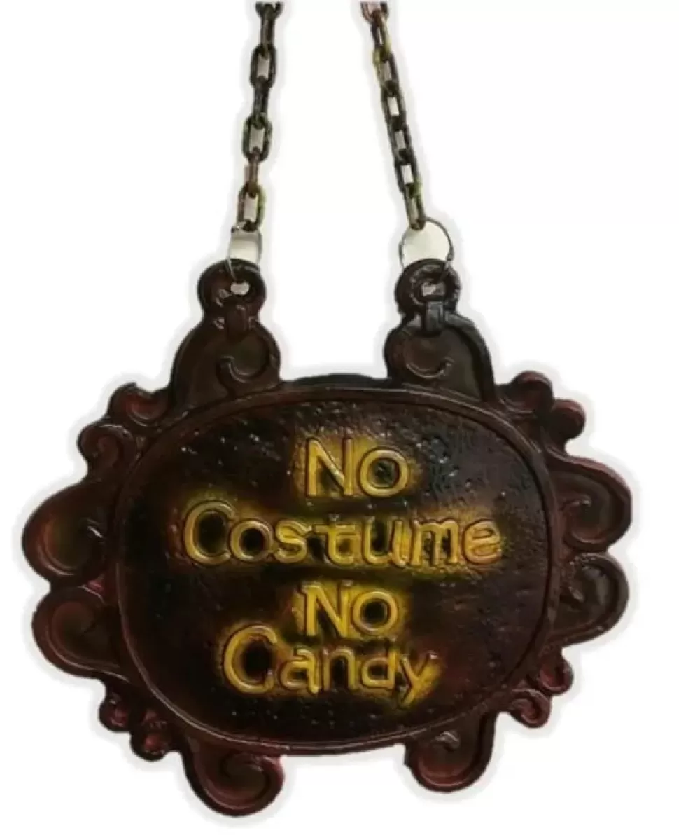 Morbid Enterprises No Costume No Candy Sign* Halloween Decorations