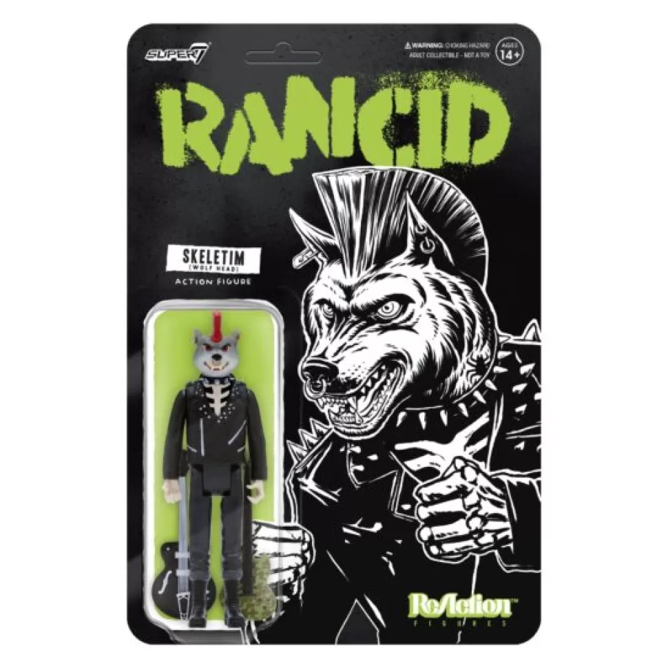 Super 7 Rancid Reaction Figure Wave 3 -Skeletim (Wolf Head)* Reaction Figures