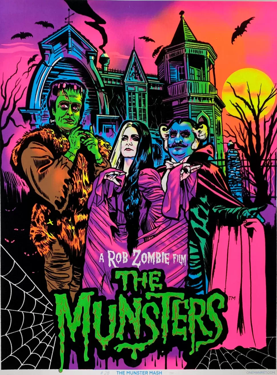 One Man Riet Rob Zombie'S "The Munster" Blacklight Parody Print* Posters