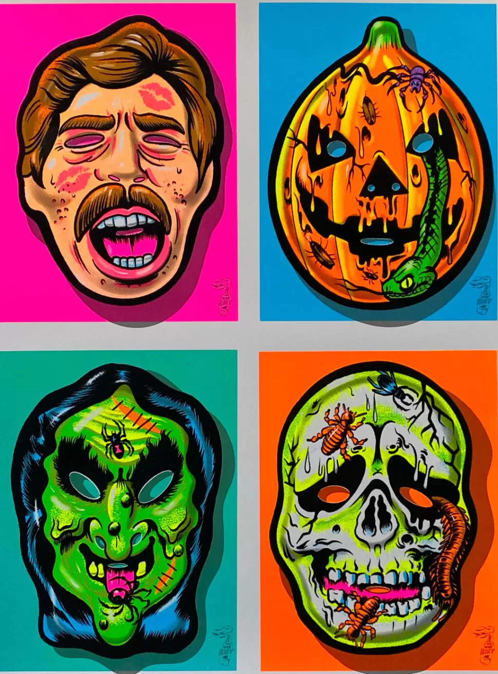 One Man Riet Scream Queen Killer & Friends Parody Blacklight Print* Prints