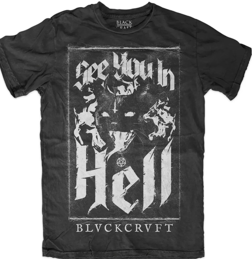 Blackcraft Cult See You In Hell Cat Shirt* Unisex Shirts