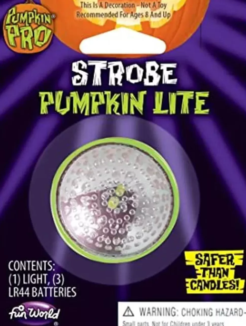 Fun World Strobe Pumpkin Lite* Halloween Decorations