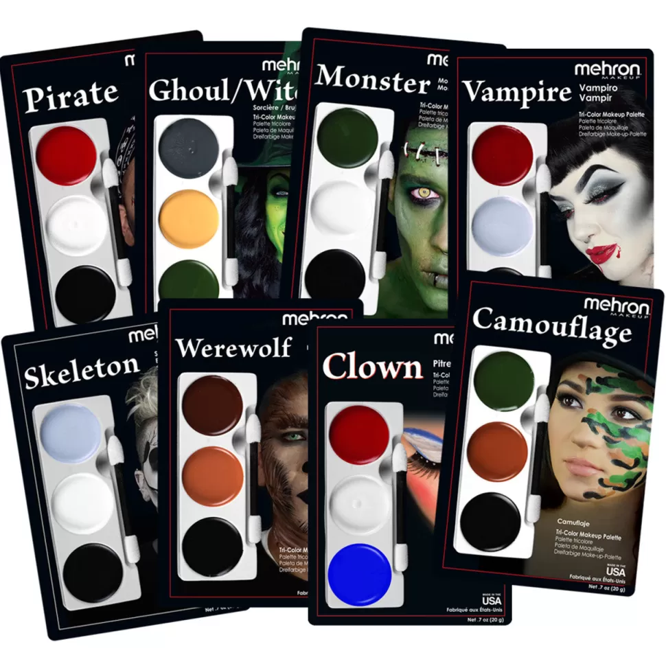 Mehron Tri-Color Makeup Palette* Makeup And Appliances