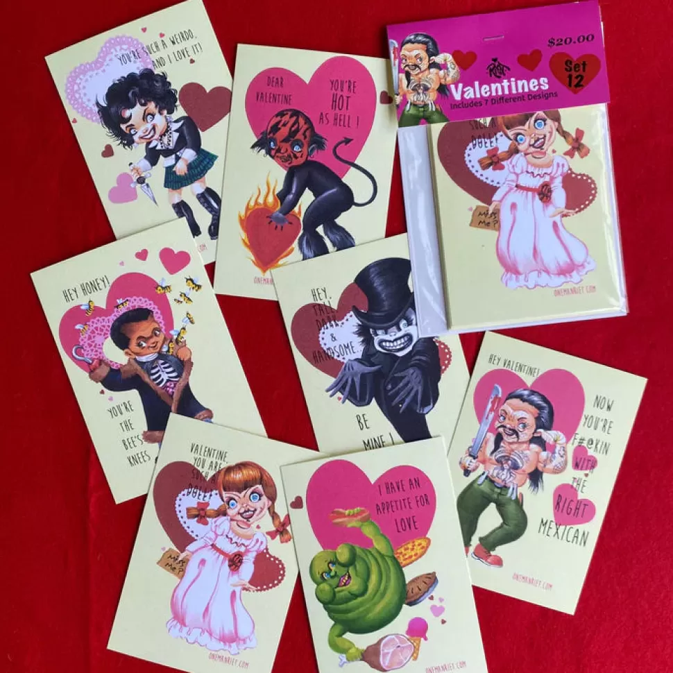 One Man Riet Valentine Cards Set 12* Greeting Cards