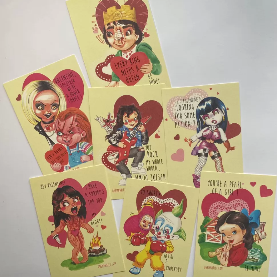 One Man Riet Valentine Cards Set 13* Greeting Cards