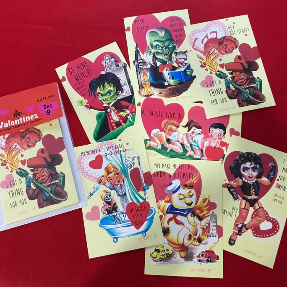 One Man Riet Valentine Cards Set 9* Greeting Cards