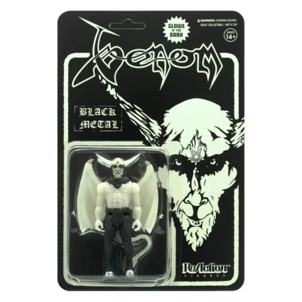 Super 7 Venom Reaction Figure - Black Metal (Glow In The Dark)* Reaction Figures