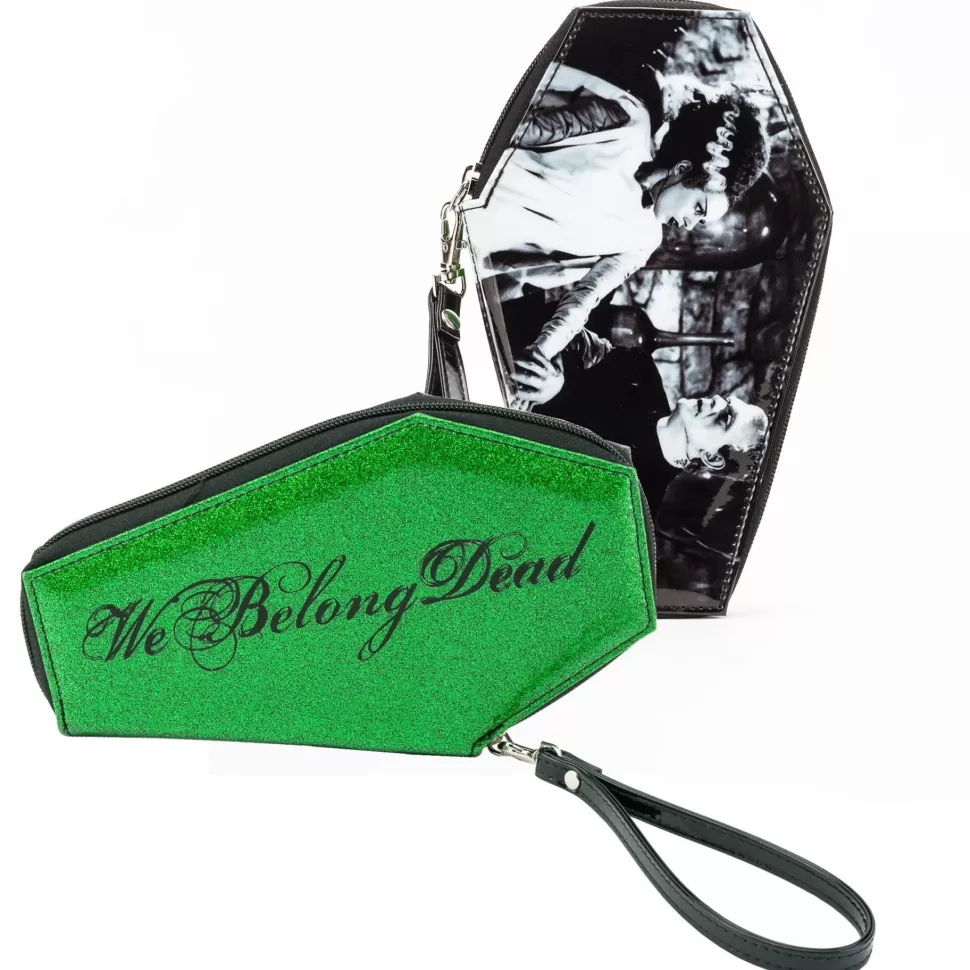 Rock Rebel We Belong Dead Glitter Coffin Wallet* Bags, Purses, And Wallets