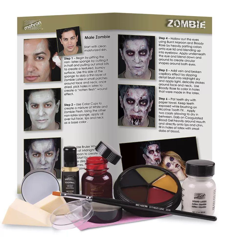 Mehron Zombie Premium Makeup Kit* Makeup And Appliances